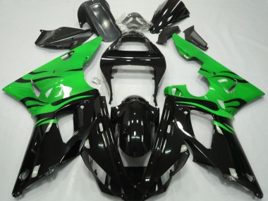 00-01 Black Flame & Green R1 Fairings