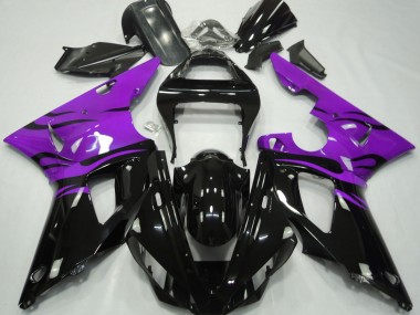 00-01 Black Flame & Purple R1 Fairings