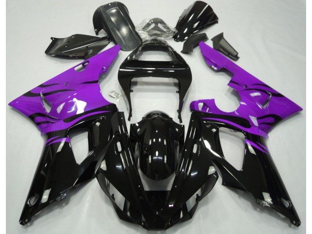 00-01 Black Flame & Purple R1 Fairings