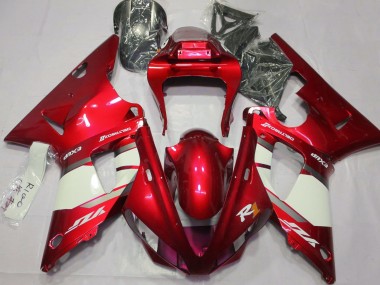 00-01 Fire Red & White R1 Fairings