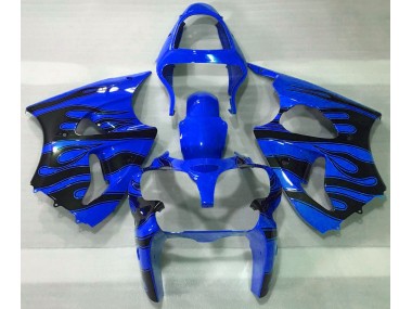 00-02 Blue & Black Flame ZX6R Fairings