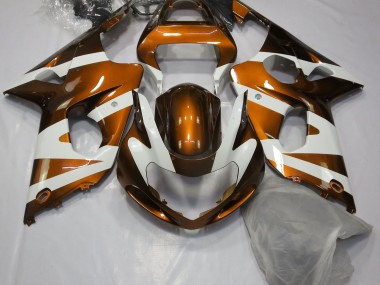 00-02 Gloss Orange & White GSXR 1000 Fairings