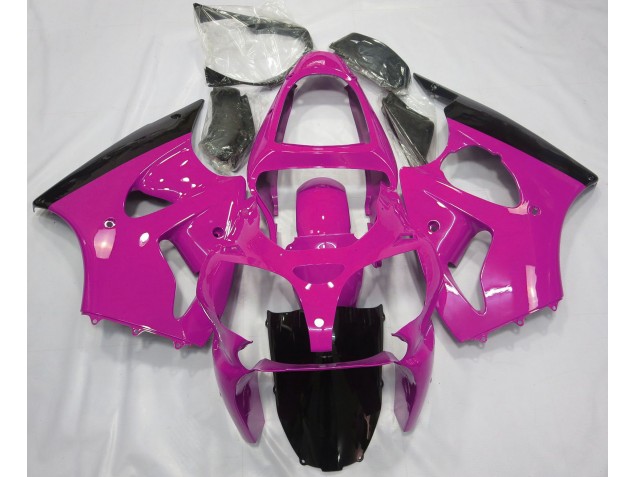 00-02 Gloss Pink & Black ZX6R Fairings