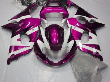 00-02 Gloss Pink & White GSXR 1000 Fairings