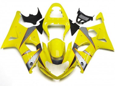 00-02 Gloss Yellow and Silver R Kit GSXR 1000 Fairings