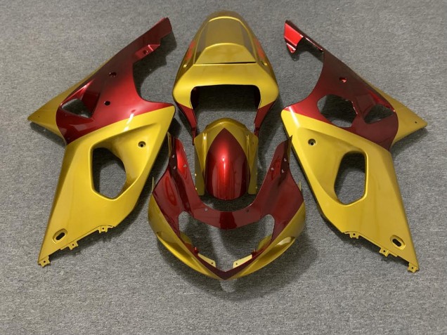 00-02 Gold and Red GSXR 1000 Fairings