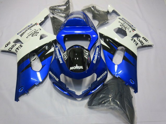 01-03 Blue and Black GSXR 600-750 Fairings