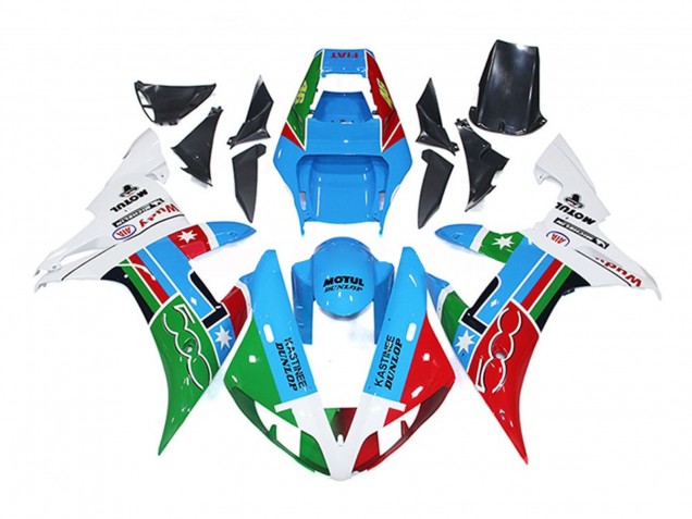 02-03 500 Light Blue R1 Fairings