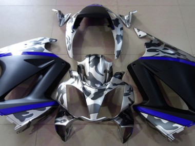 02-12 Grey Camouflage & Blue VFR800 Fairings