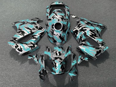 02-12 Teal Camo VFR800 Fairings