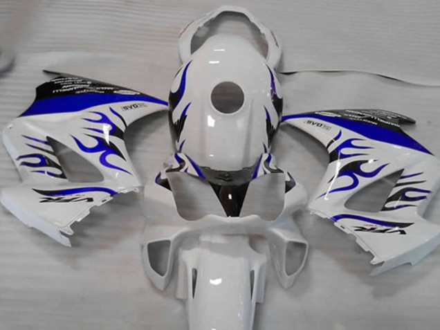 02-12 White Blue Flame VFR800 Fairings