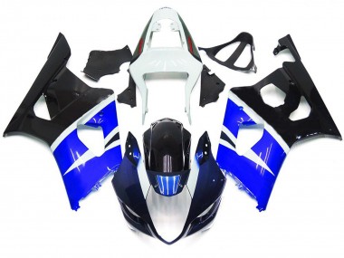 03-04 Blue and Gloss Black Custom Style GSXR 1000 Fairings