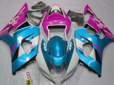 03-04 Gloss Blue and Pink GSXR 1000 Fairings