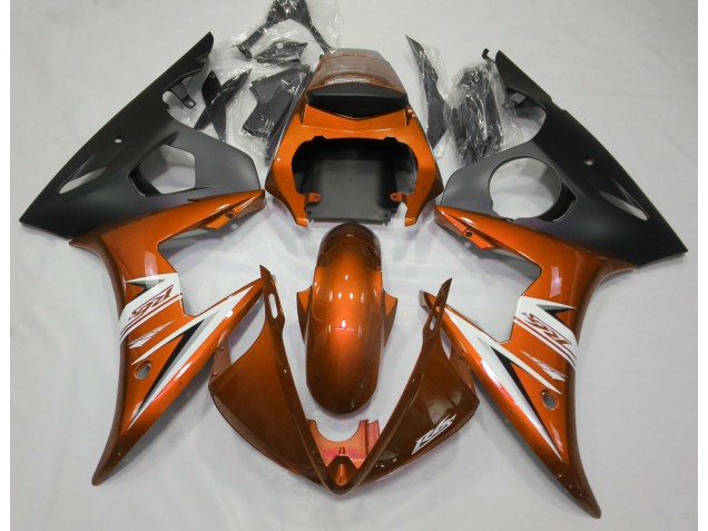 03-04 Gloss Orange & White R6 Fairings