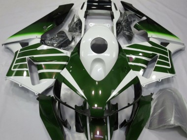 03-04 Gloss White & Green Fade CBR600RR Fairings