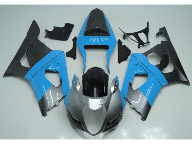 03-04 Light Blue Silver and Black GSXR 1000 Fairings