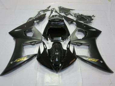 03-04 Matte Black Gold R6 Fairings