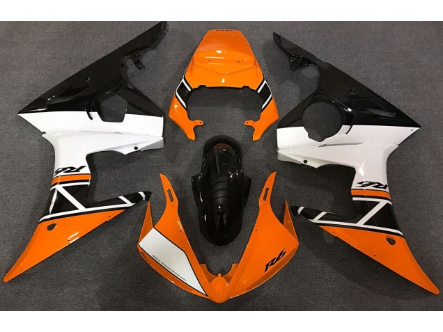 03-04 Orange White and Black R6 Fairings