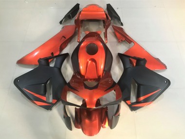 03-04 Orange and Matte Black CBR600RR Fairings