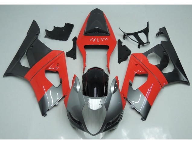 03-04 Red Silver and Black GSXR 1000 Fairings