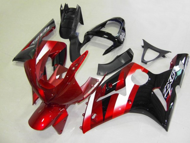 03-04 Red and Black ZX6R Fairings