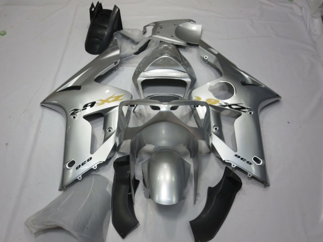 03-04 Silver OEM Style ZX6R Fairings