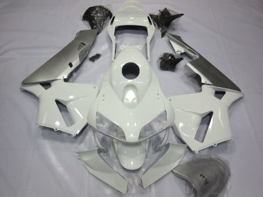 03-04 Silver and White CBR600RR Fairings