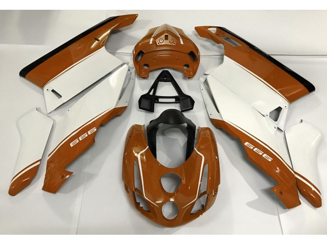 03-04 White Orange and Black Ducati 749 999 Fairings