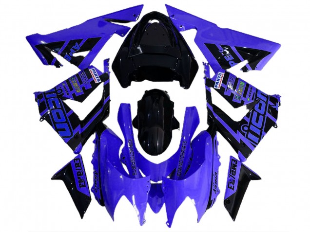 04-05 Blue and Black & Logos ZX10R Fairings