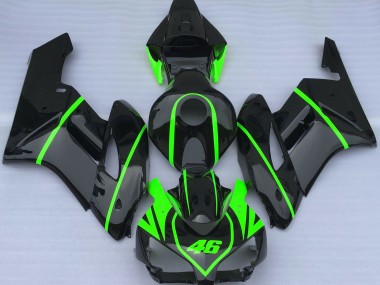 04-05 Gloss Black & High Viz Green CBR1000RR Fairings