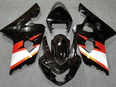 04-05 Gloss Black & Orange GSXR 600-750 Fairings