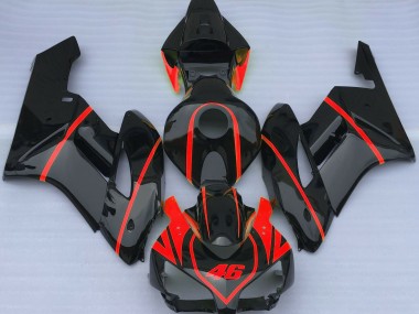 04-05 Gloss Black & Red CBR1000RR Fairings