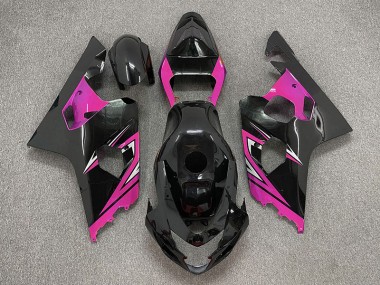 04-05 Gloss Black and Pink GSXR 600-750 Fairings