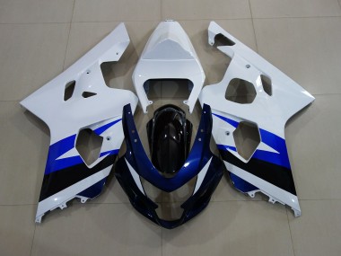 04-05 Gloss White & Deep Blue GSXR 600-750 Fairings