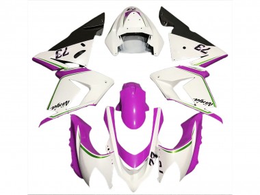 04-05 Gloss White & Pink ZX10R Fairings