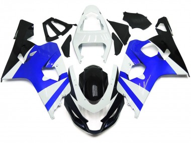 04-05 Gloss White and Gloss Blue GSXR 600-750 Fairings