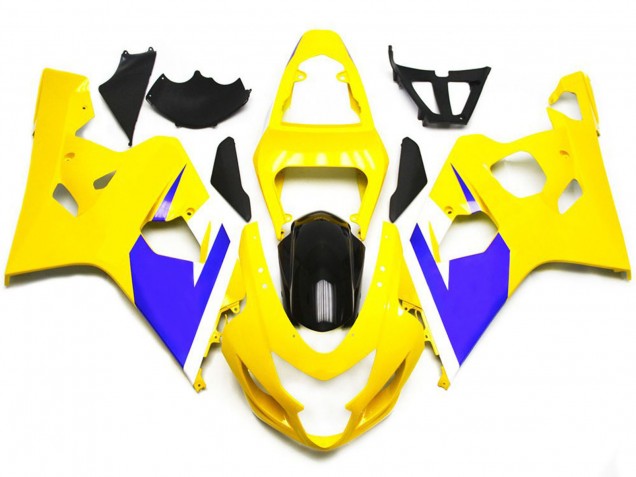 04-05 Gloss Yellow and Vibrant Blue Custom GSXR 600-750 Fairings