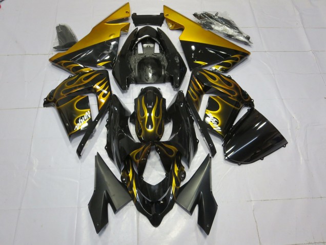 04-05 Gold Flame ZX10R Fairings