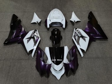 04-05 White Purple and Black ZX10R Fairings