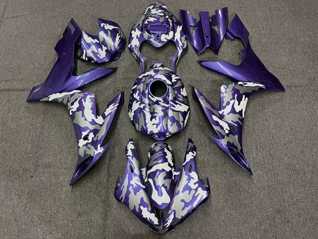 04-06 Dark Purple Camo R1 Fairings