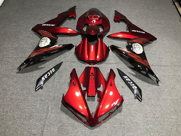 04-06 Gloss Red & Logos R1 Fairings