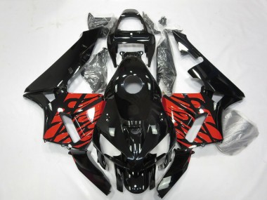 05-06 Black and Tribal Red CBR600RR Fairings