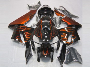 05-06 Burnt Orange Flame CBR600RR Fairings