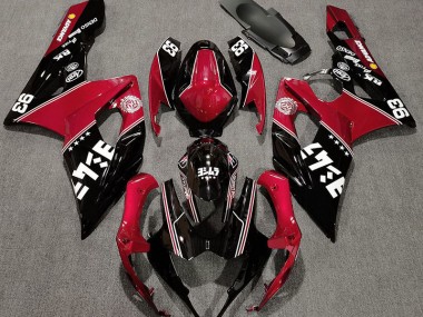 05-06 Gloss Red and Black Custom GSXR 1000 Fairings