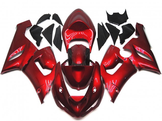 05-06 Maroon Red ZX6R Fairings