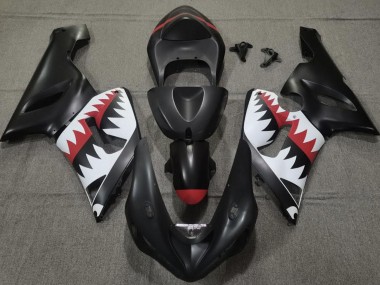 05-06 Matte Black Shark ZX6R Fairings