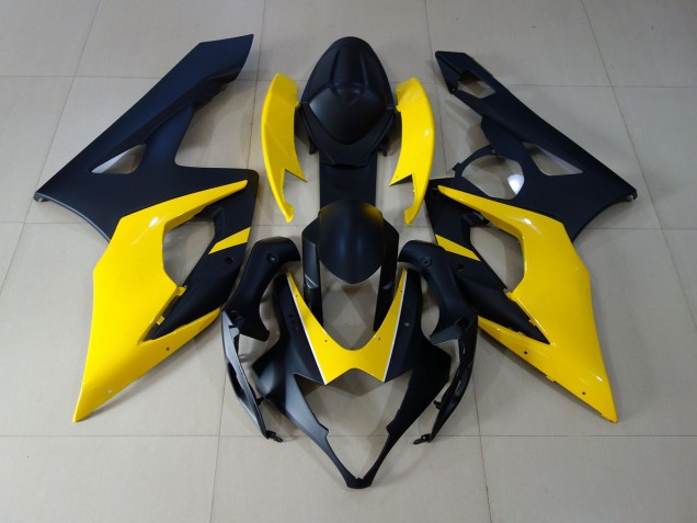 05-06 Matte Black & Yellow GSXR 1000 Fairings