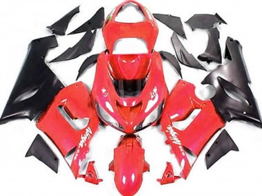 05-06 Red and Matte Black ZX6R Fairings