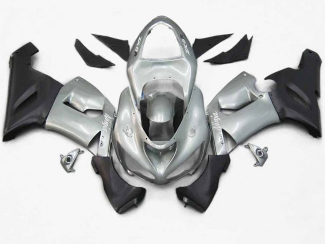 05-06 Silver Red Flame ZX6R Fairings