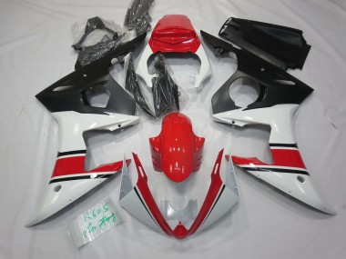 05 White Red and Black R6 Fairings